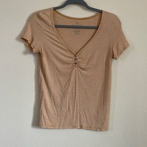 American eagle, soft and sexy size small brown and white striped T-shirt